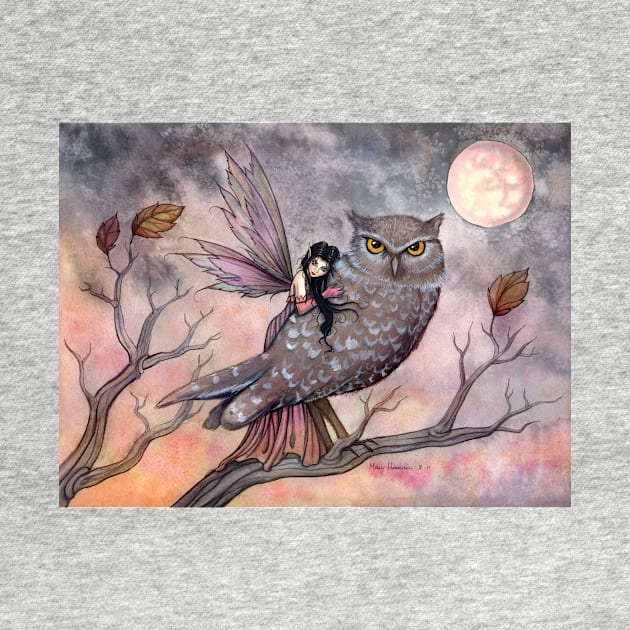 Friendship Fairy and Owl Fantasy Art Illustration by Molly Harrison by robmolily